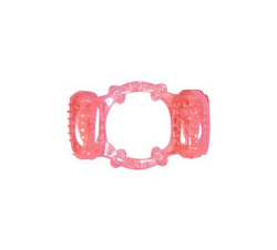 Humm Dinger Double Dinger Dual Vibrating Cock Ring Magenta